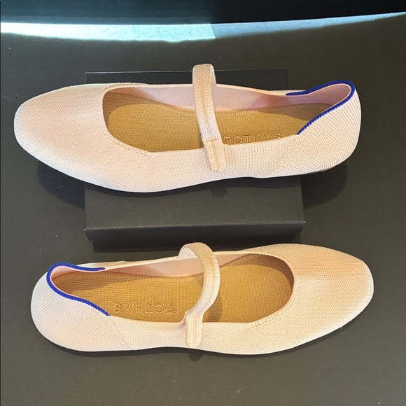 Rothy's Shoes - Rothy's Max Square Mary Jane Flats Light Pink with Single Strap